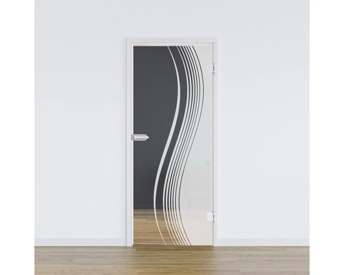 Pertura glazen deur Glera Reflect 01 584 x 2097 x 8 mm Rechts voor Studio Office montage