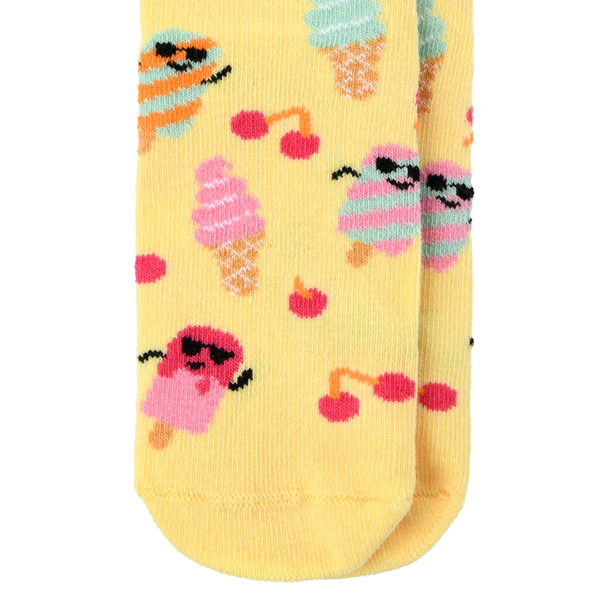 Topolino 1 Paar Mädchen Socken mit lustigen Motiven hellgelb