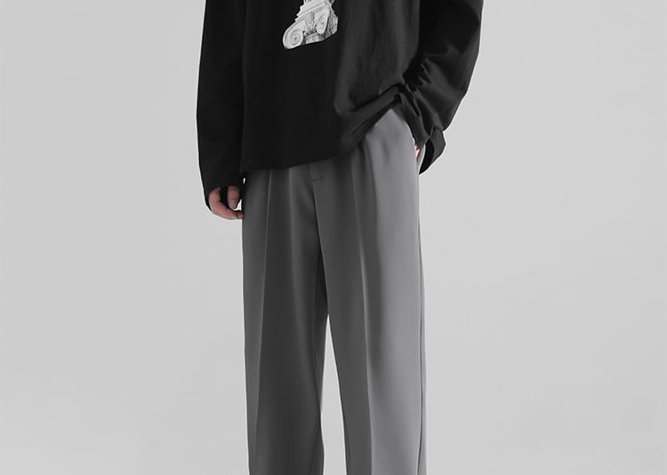 Naideth - Hoge taille effen wijde broek
