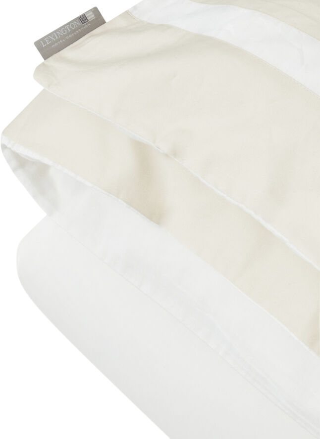 Lexington Hotel Sateen White/Light Sand Contrast Duvet Cover White/light sand