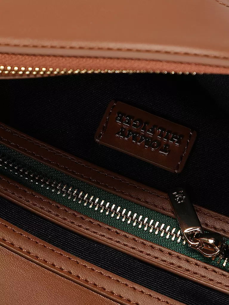 TOMMY HILFIGER Ledertasche - Umhängetasche LUXE LEATHER braun