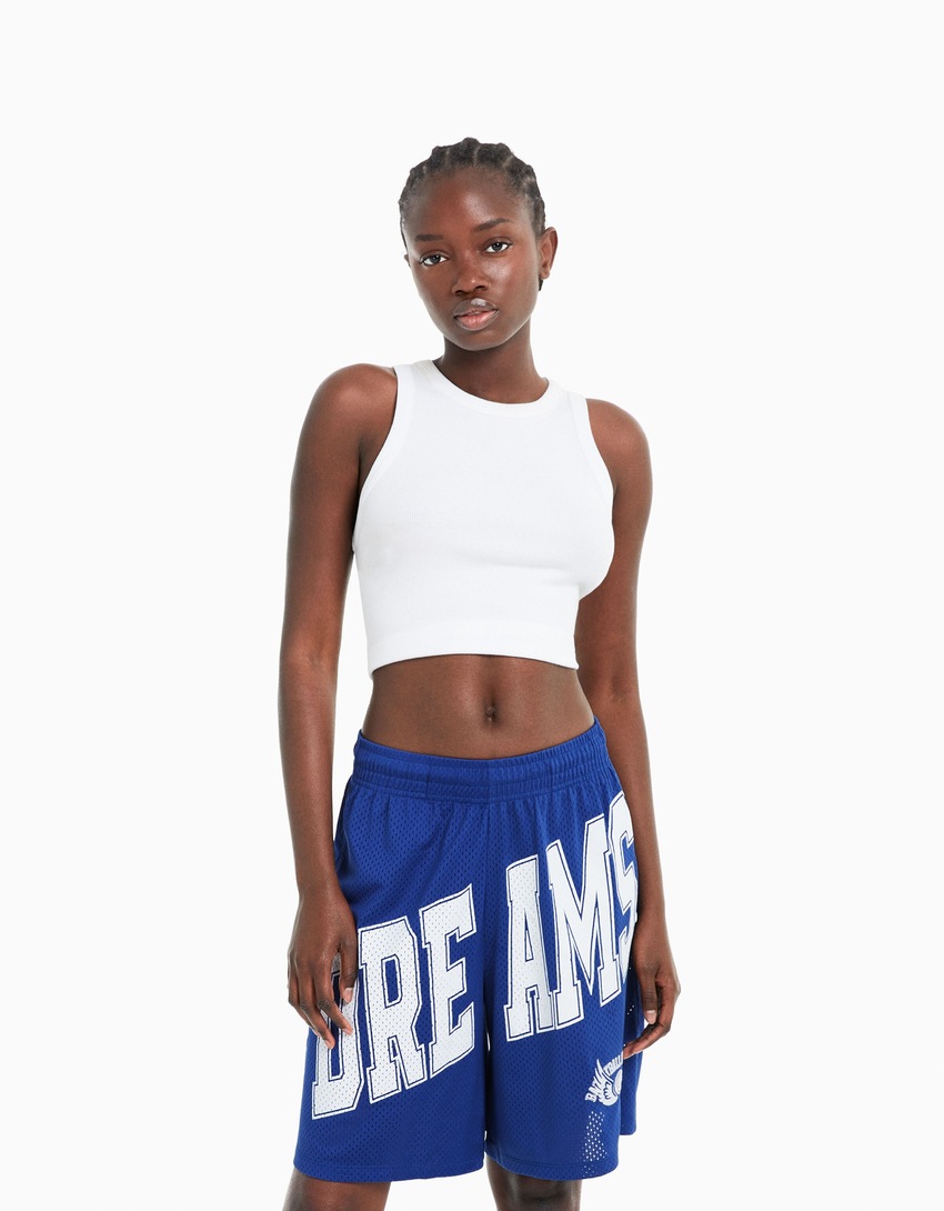 Bermuda de malha estampada