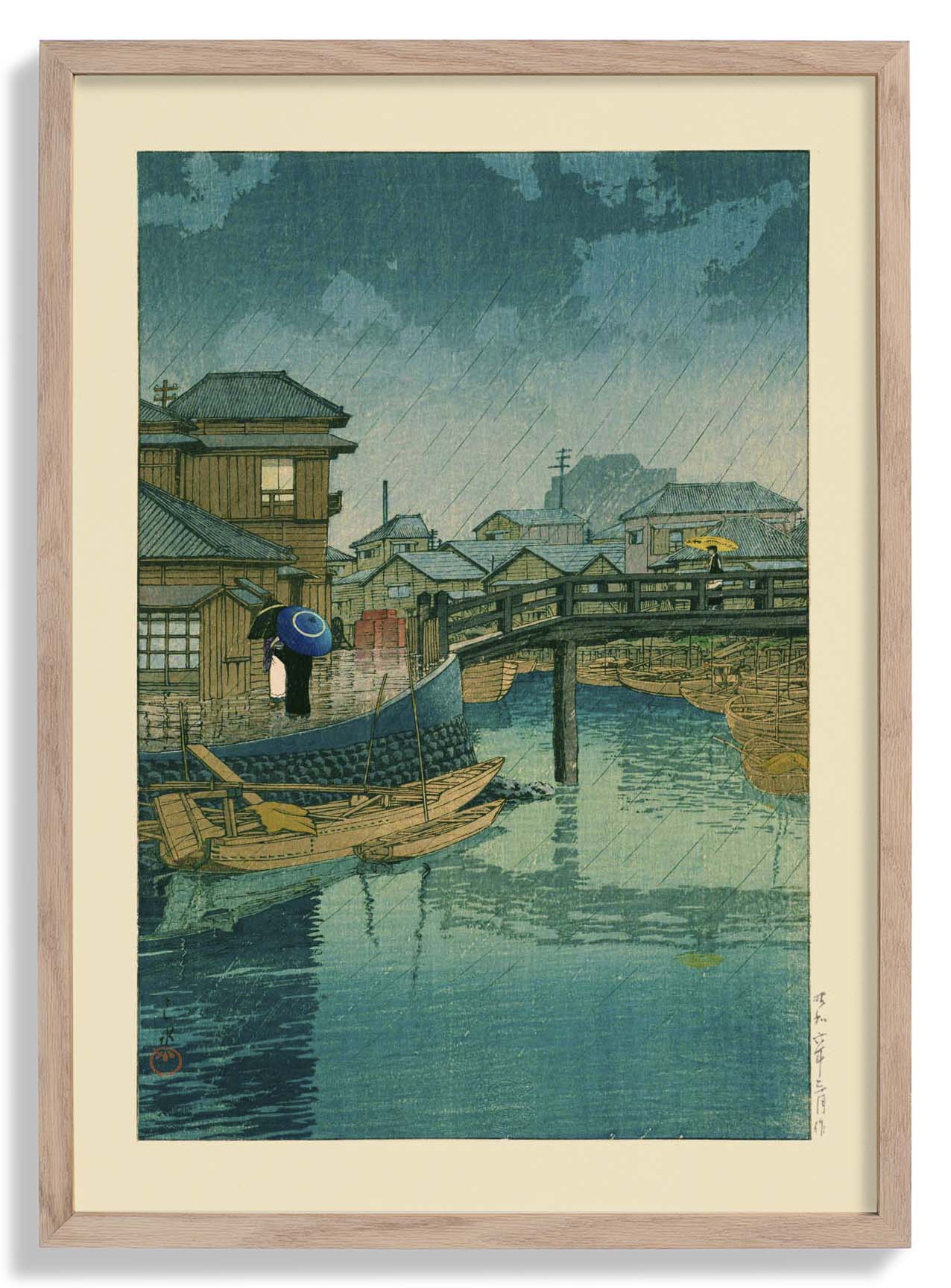 Shinagawa Kunstdruck von Hasui