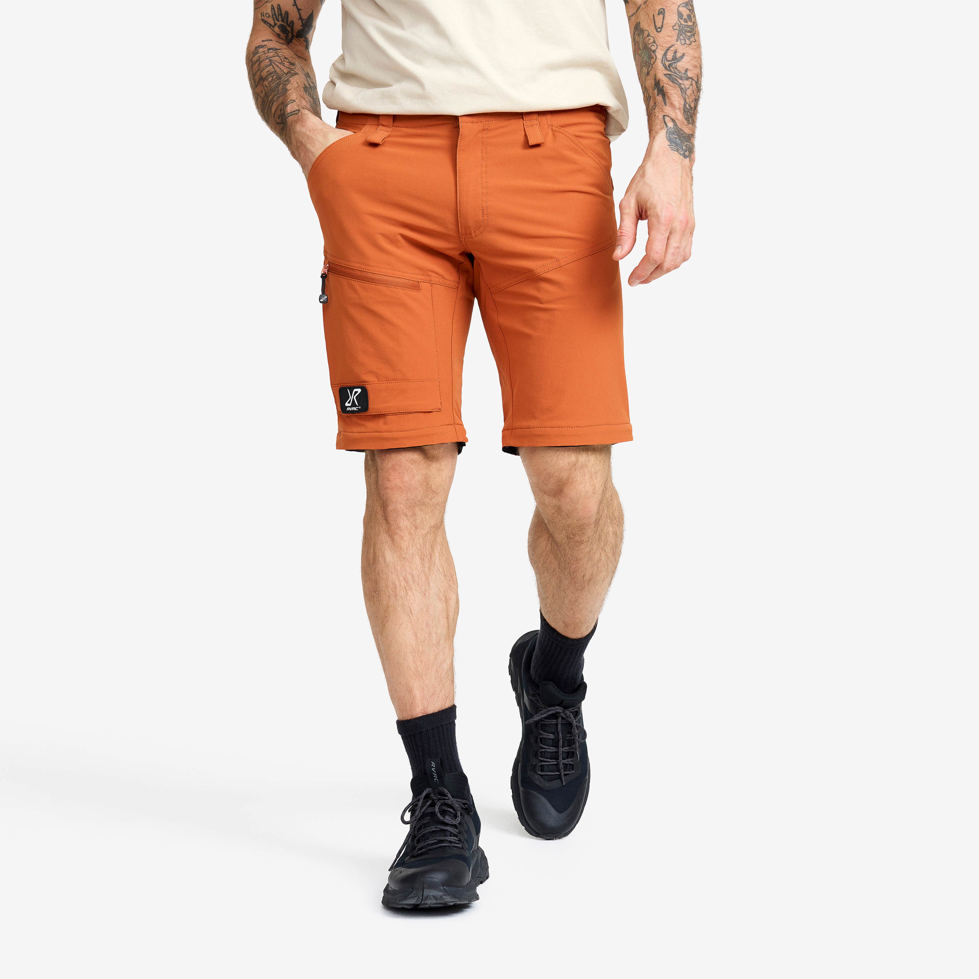 Range Pro Stretch Zip-off Pants Herre Teracotta Brown/Anthracite