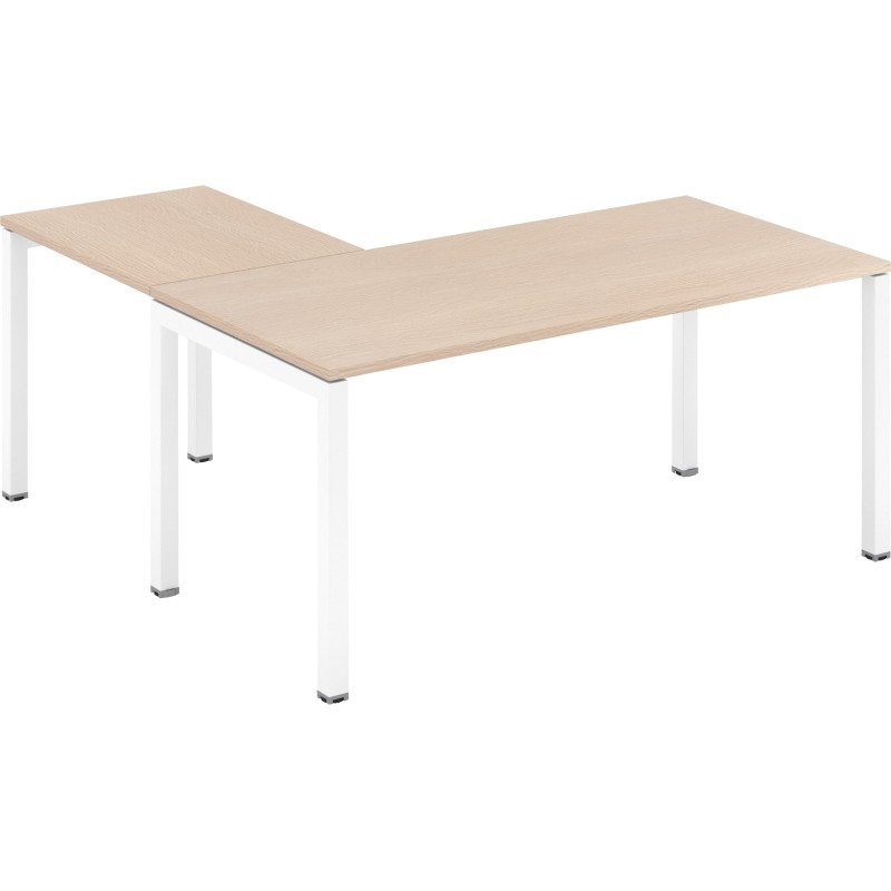 Bureau d'angle Arko L 160 x P 160 cm piètement métal