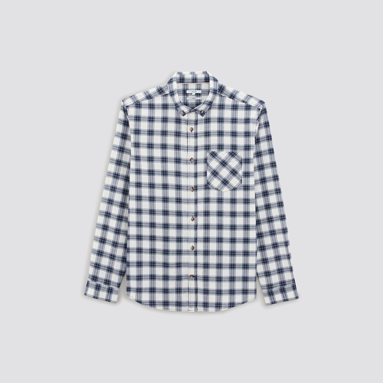 Chemise regular carreaux coton flanelle régénérati Vert