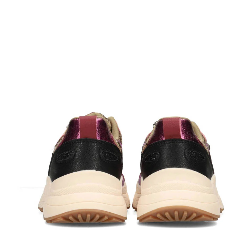 POSH by Poelman chunky sneakers paars/bruin