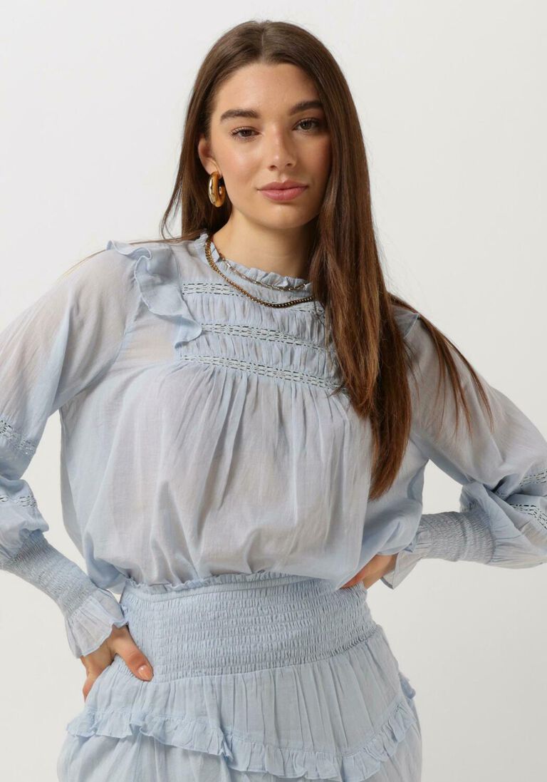 NOTRE-V lichtblauwe notre-v blouse voile blouse