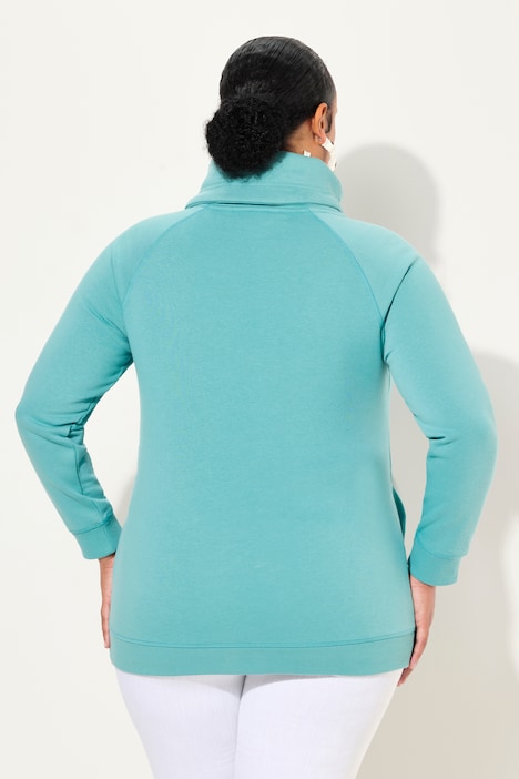Sweatshirt, weiter Stehkragen, Taschen, Raglan-Langarm