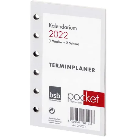 BSB Pocket A7 Kalendarium (1 Woche = 2 Seiten) 2024
