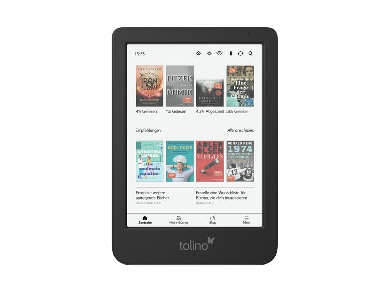 Tolino E-Book Reader Tolino shine color 6-Zoll-E-Book-Reader mit integrierter Beleuchtung mit smartLight