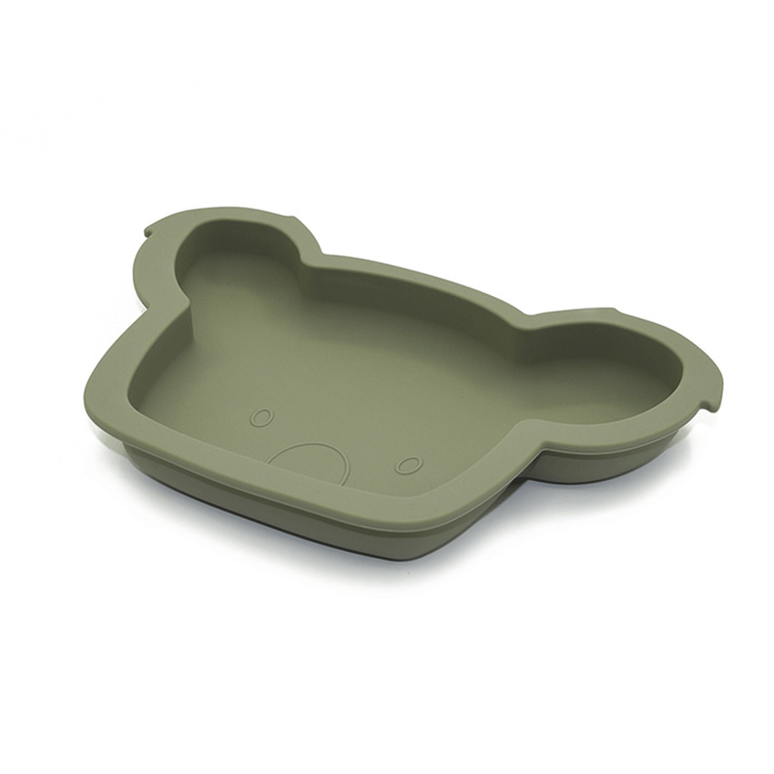 Assiette en silicone koala Olive Gray