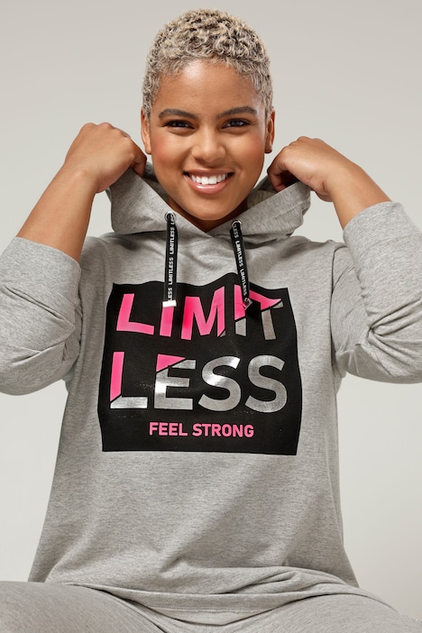 Hoodie, Schrift-Druck, Kapuze, Langarm