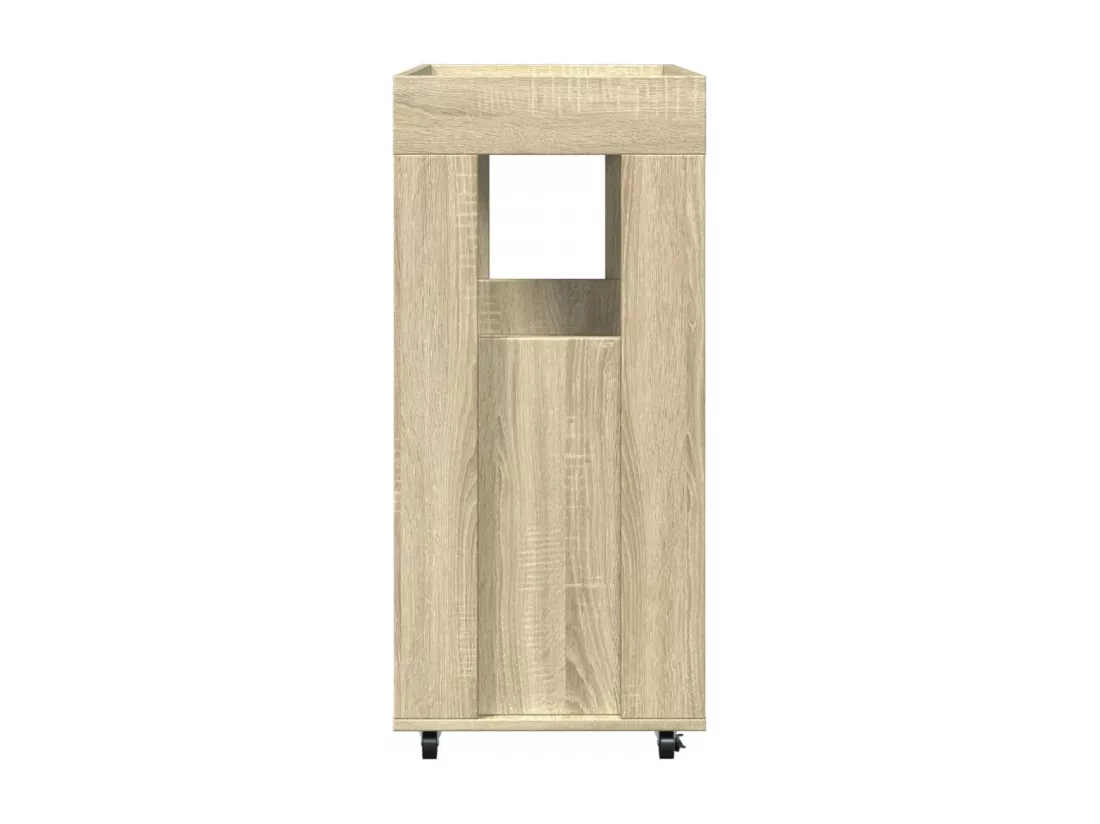 Chariot de bar chêne sonoma 60x39,5x89 cm bois d'ingénierie