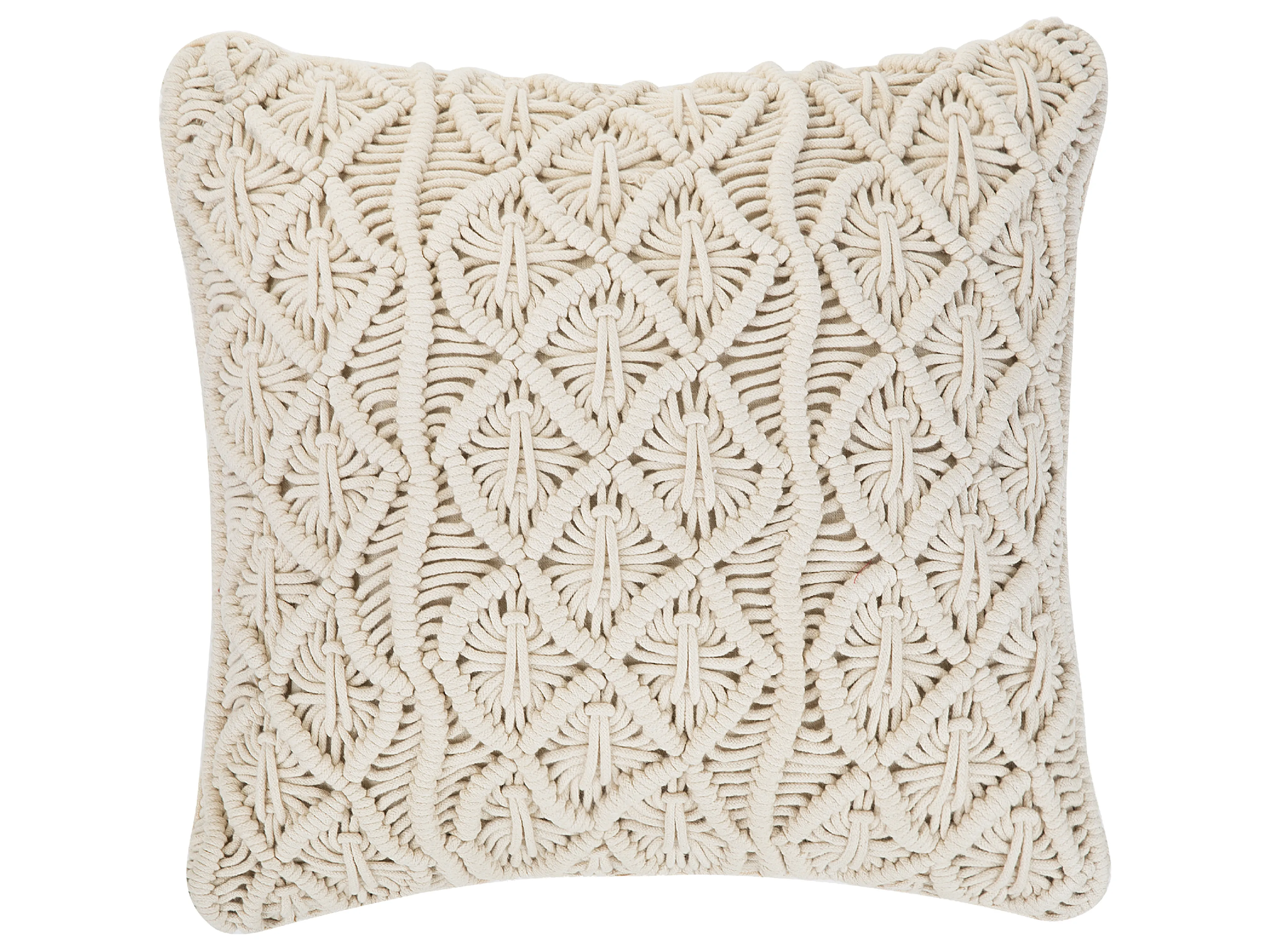 Set van 2 sierkussens GOREME Katoen 45 x 45 cm Lichtbeige geometrisch patroon