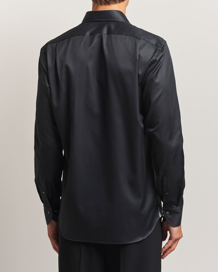 Stenströms Regular Fit Contrast Shirt Black