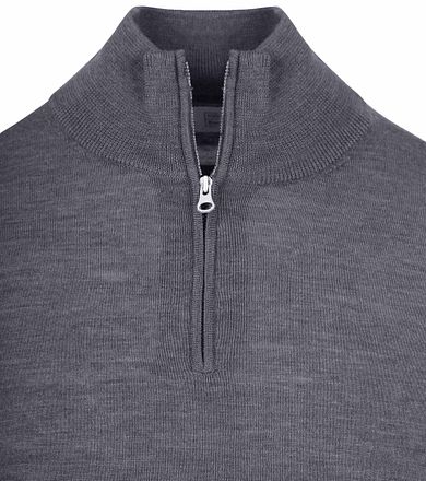 King Essentials The Michael Half Zip Pull Merino Antraciet KM111030003-C003T kopen