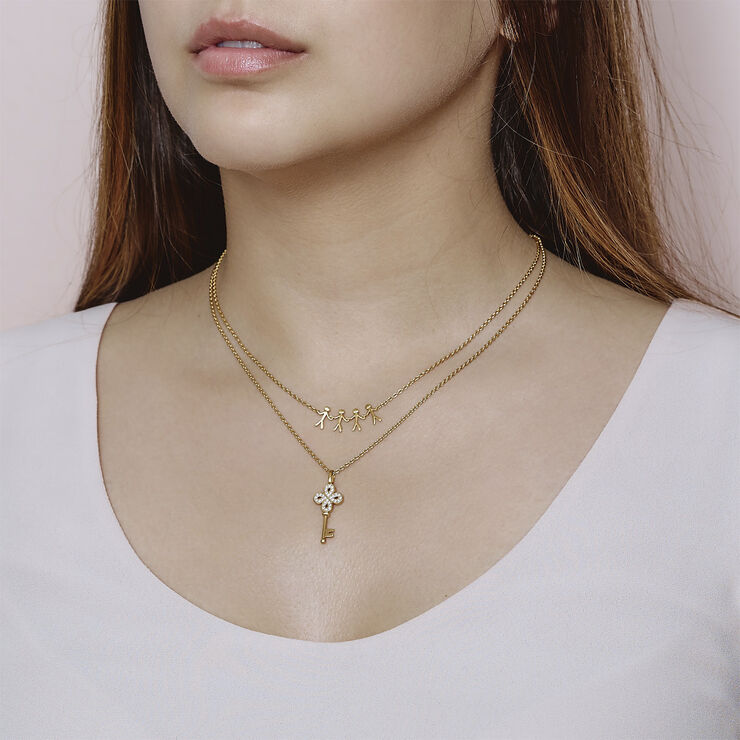ByBiehl Together Family 4 necklace - GP Guld