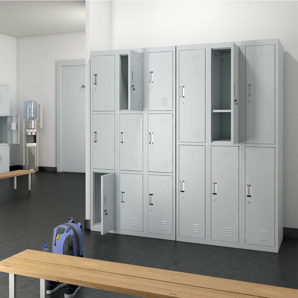 Schließfachschrank Spind Metall Schrank Metallspind Umkleideschrank 6 Fächer