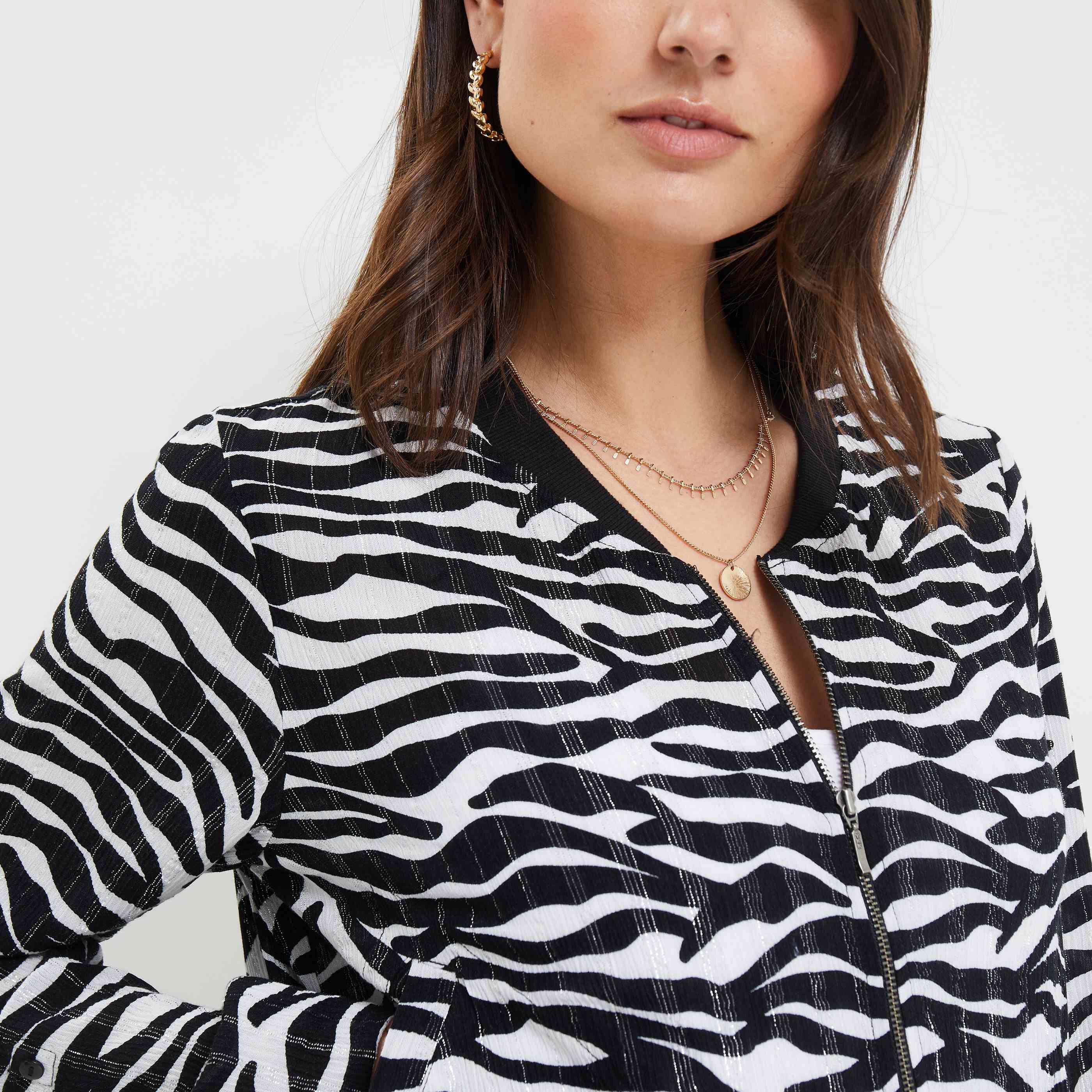 Bomber imprimé femme - NOIR