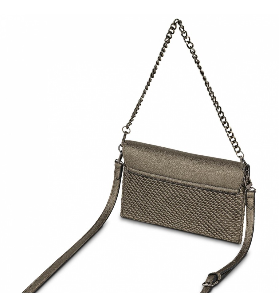 Bolsa de ombro feminina Lois LOIS com alças intercambiáveis 311766 cor prata escura