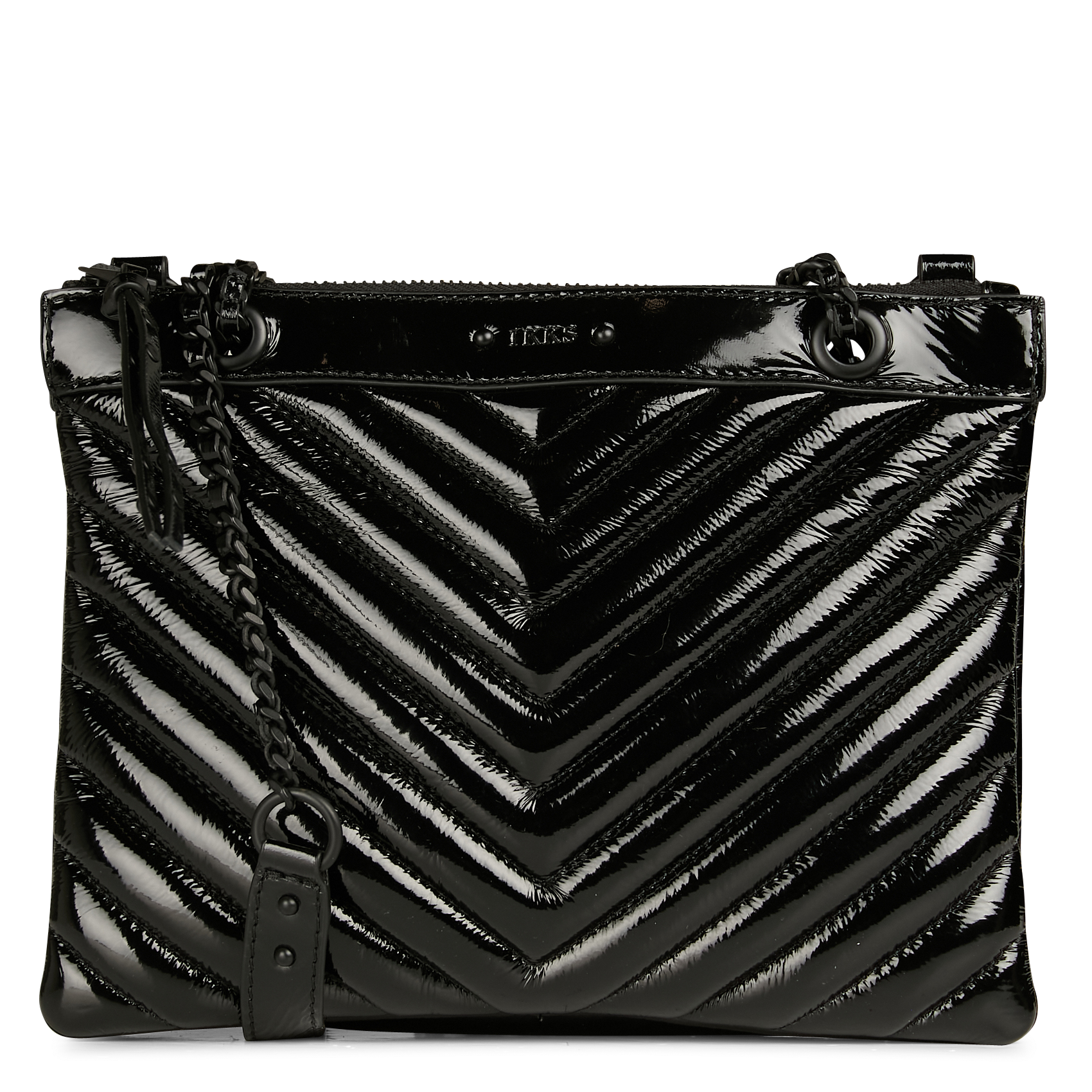 1440 - Sac pochette en cuir vernis | Noir