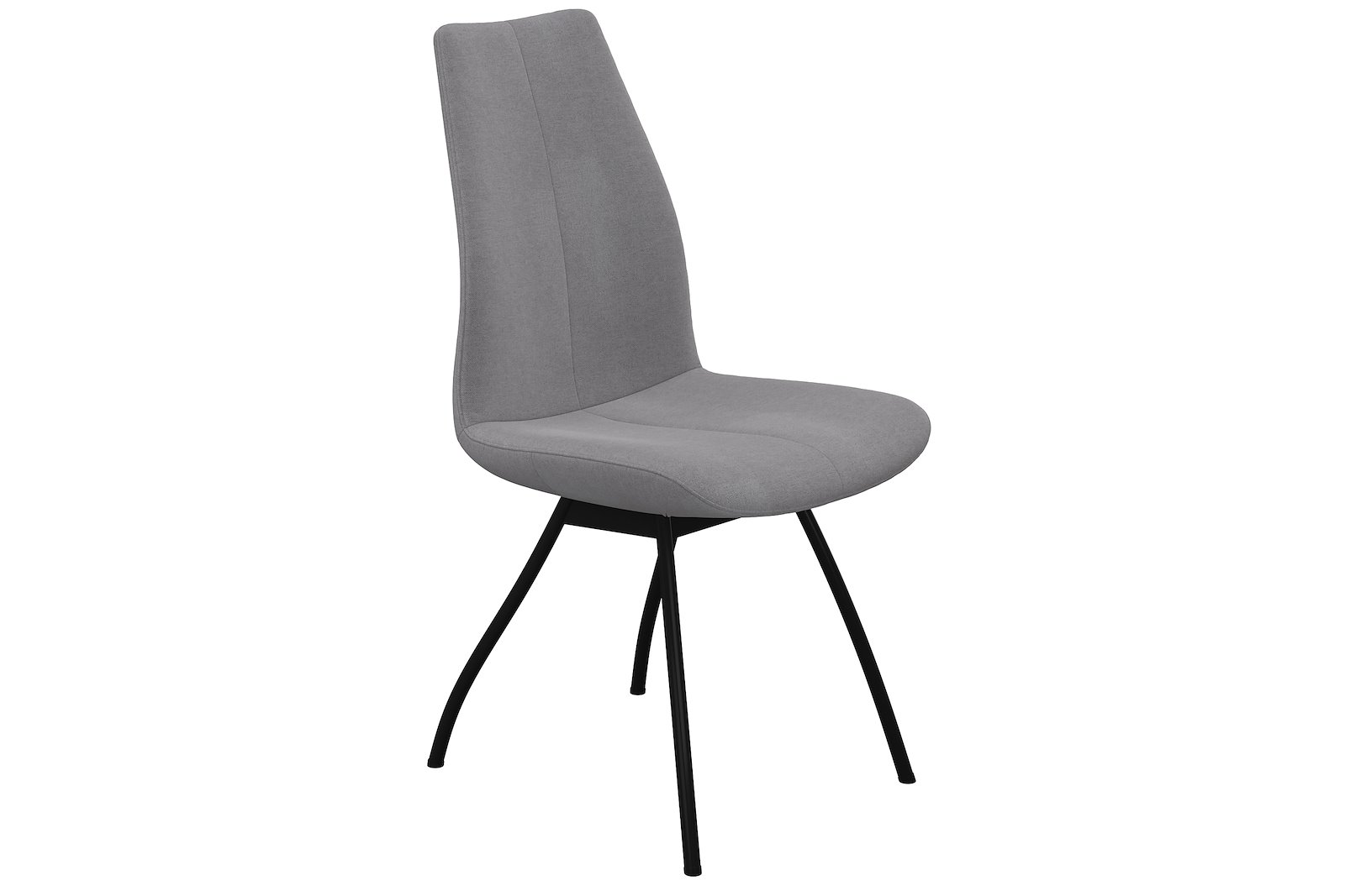Aroma spisestol Tekstil Guard Light Grey med ben i sortlakkert stål