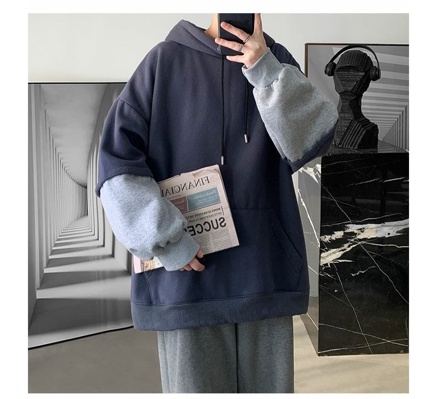 Bay Go Mall - Tweekleurige losse hoodie