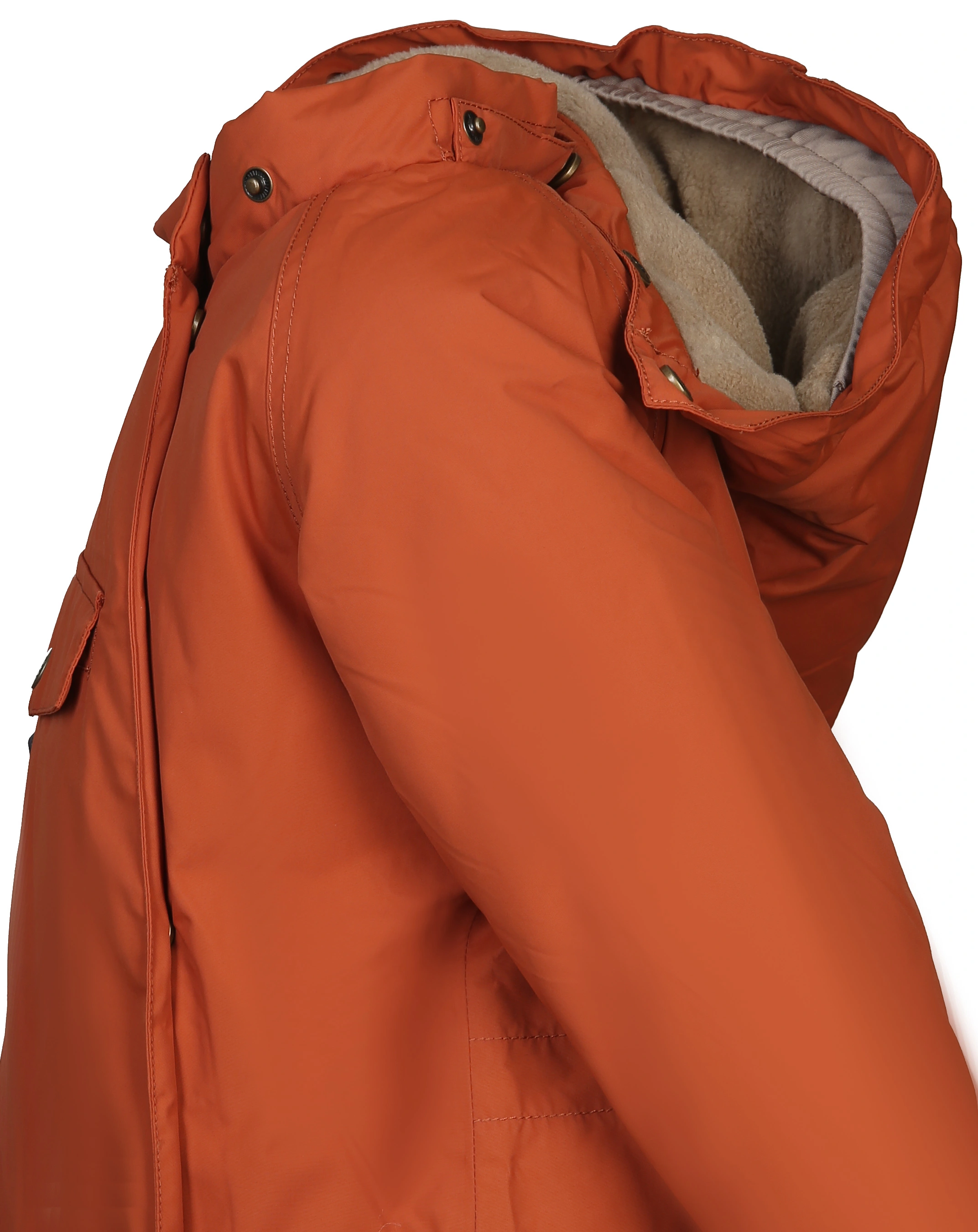 Winterjacke MATWANG mit Kunstfell in ginger bread brown