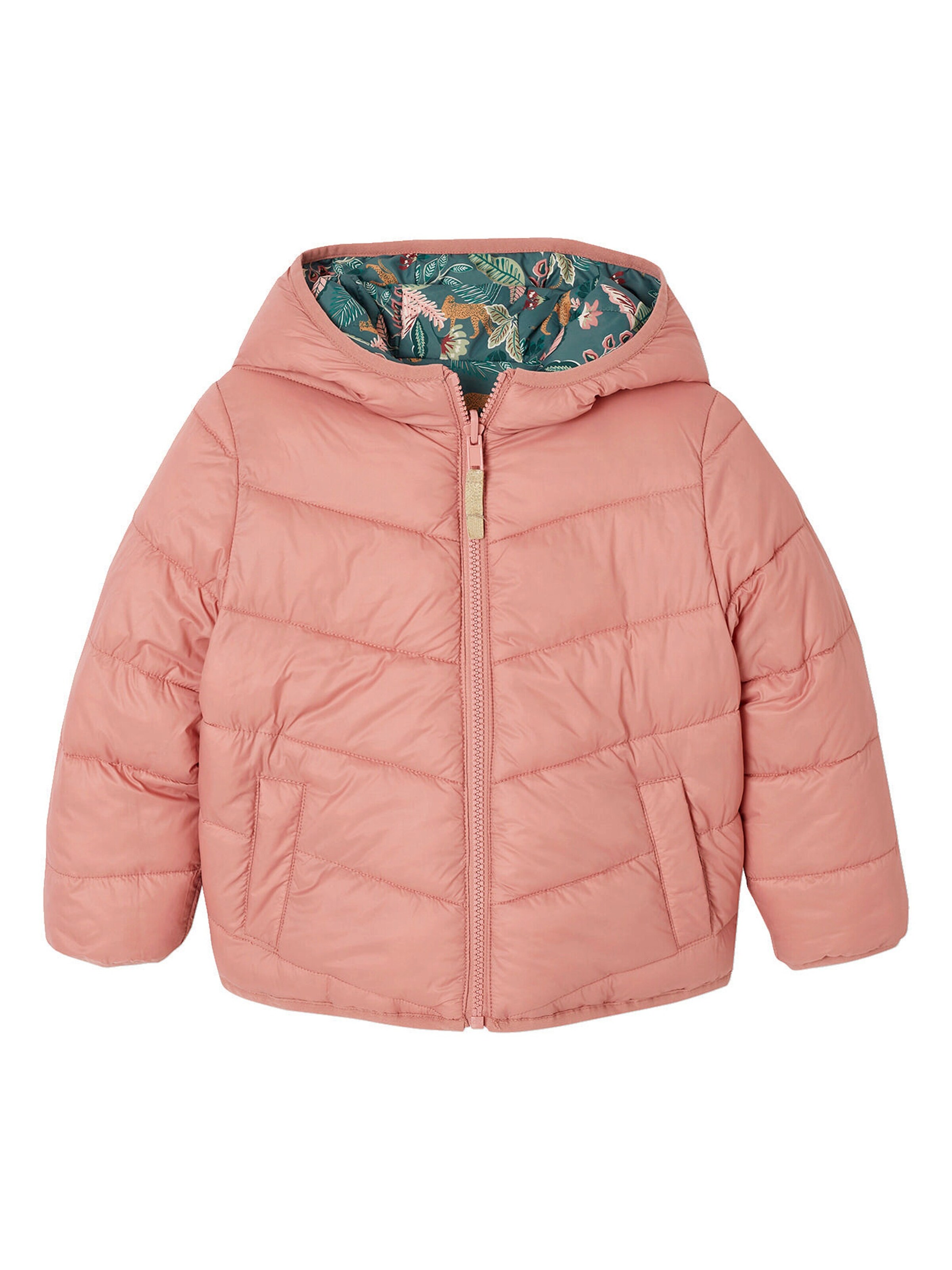 Vertbaudet Leichte Mädchen Wende-Steppjacke mit Recycling-Polyester smaragdgrün