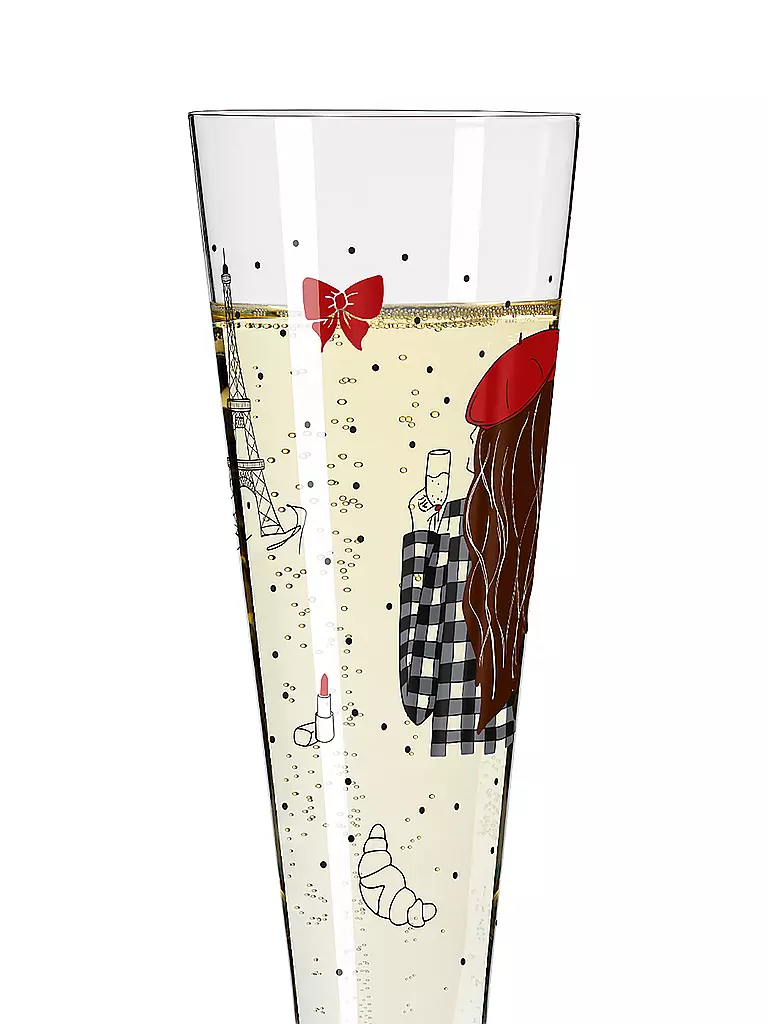 RITZENHOFF Champagnerglas PARIS EDITON CHAMPUS Stuhldreier bunt