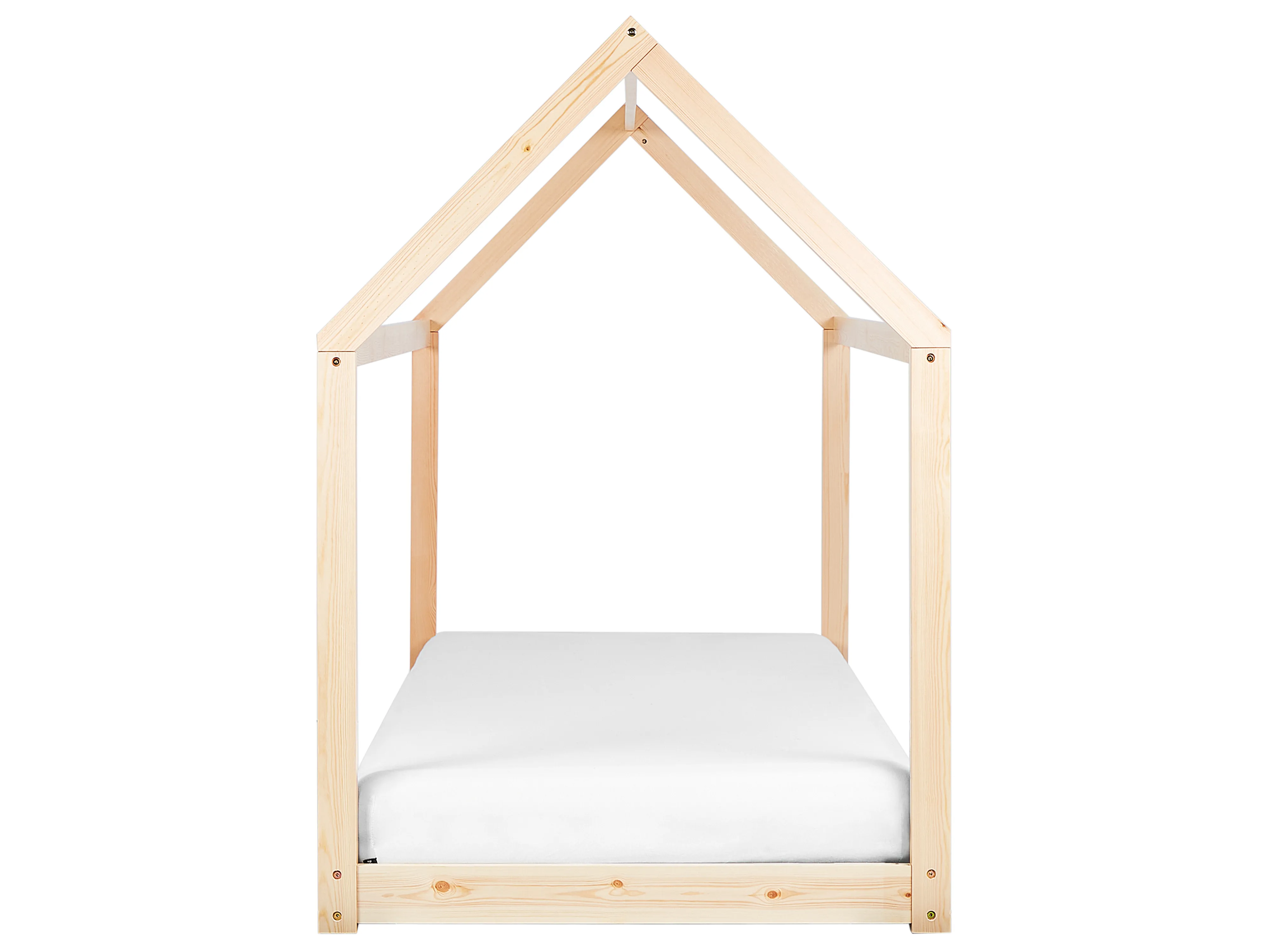Kinderbed Huis Dennenhout TOSSE 90 x 200 cm Lichtbruin