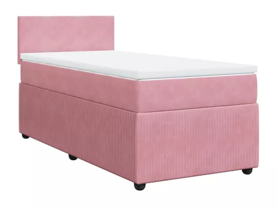 Sommier à lattes de lit avec matelas Rose 90x190 cm Velours