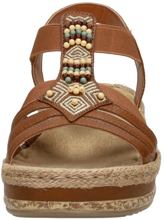 Rieker Sandalen Plat cognac