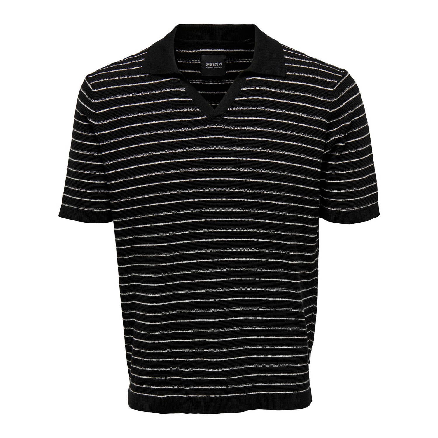 Only & Sons  Wing Life Stripe Resort Polo Knit