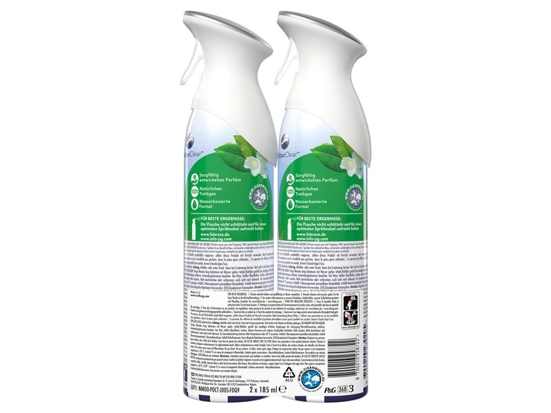 Febreze Lufterfrischer Spray Frühlingserwachen 2 x 185 ml Praktische Spraydose für angenehmen Raumduft