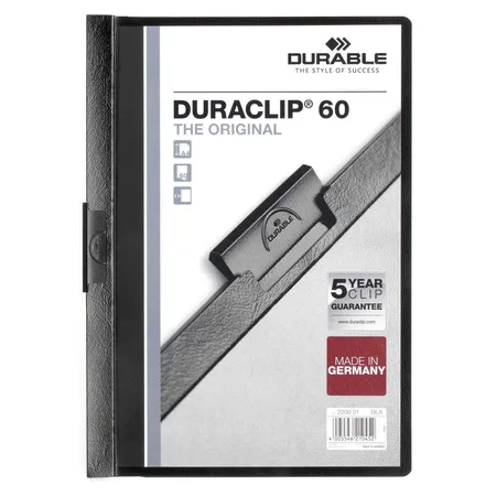 Durable 220901 Klemm-Mappe DURACLIP® 60, schwarz