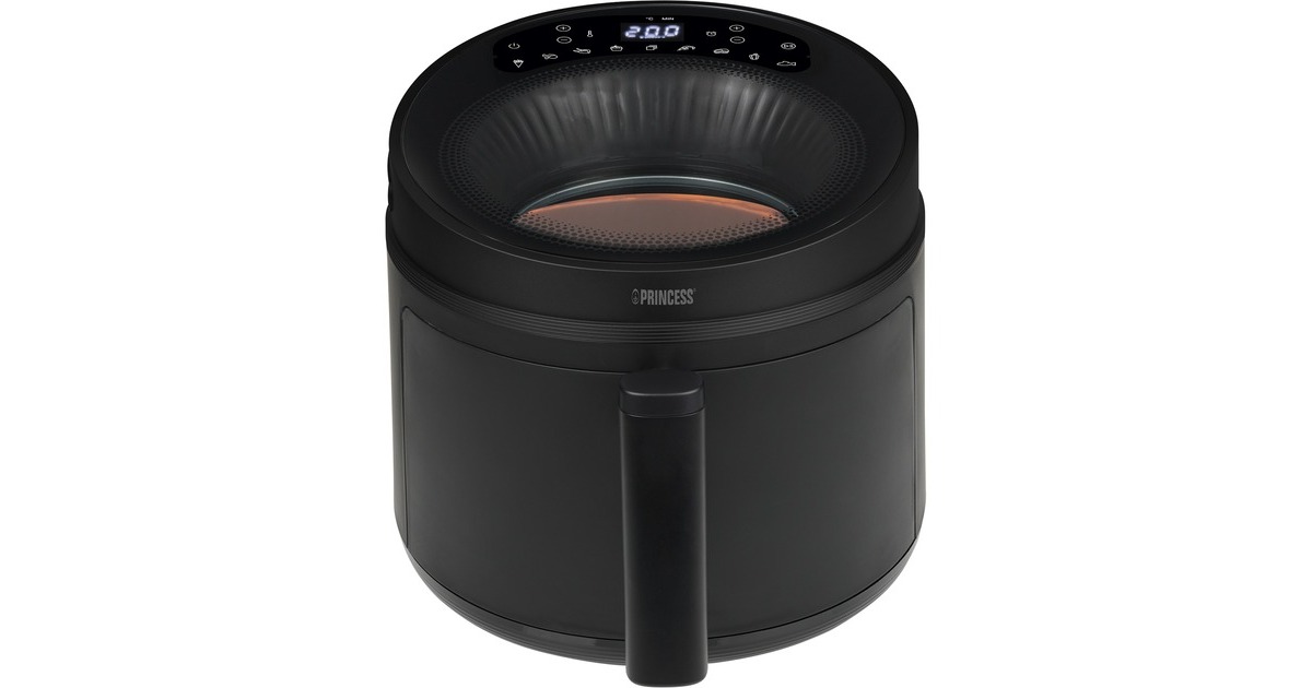 PrincessCyclone Vision Airfryer heteluchtfriteuse  (Zwart, 5 liter)