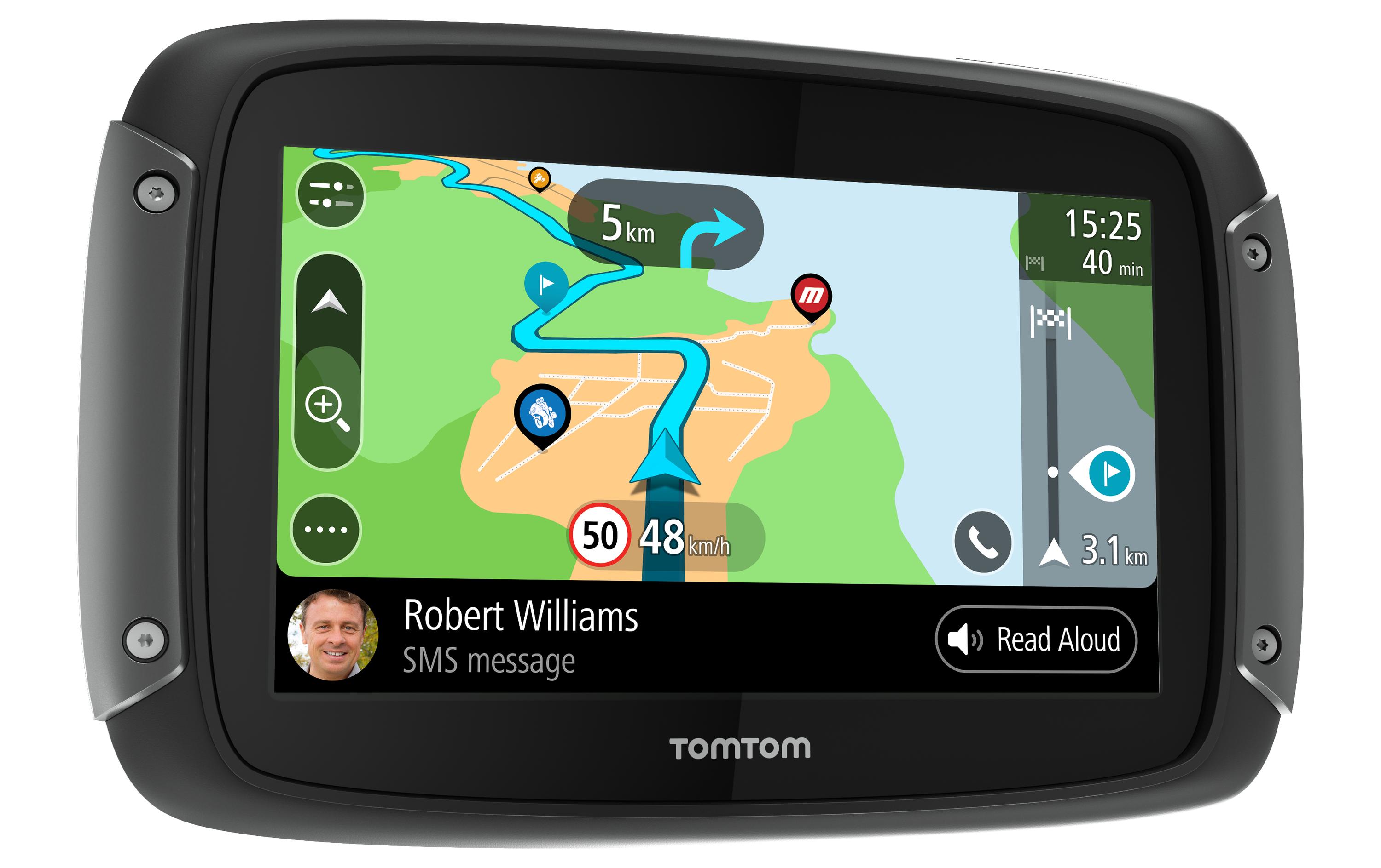 Navigationsgerät Rider 550 World<br>Akkubetriebenes GPS-Navigationssystem für Motorräder