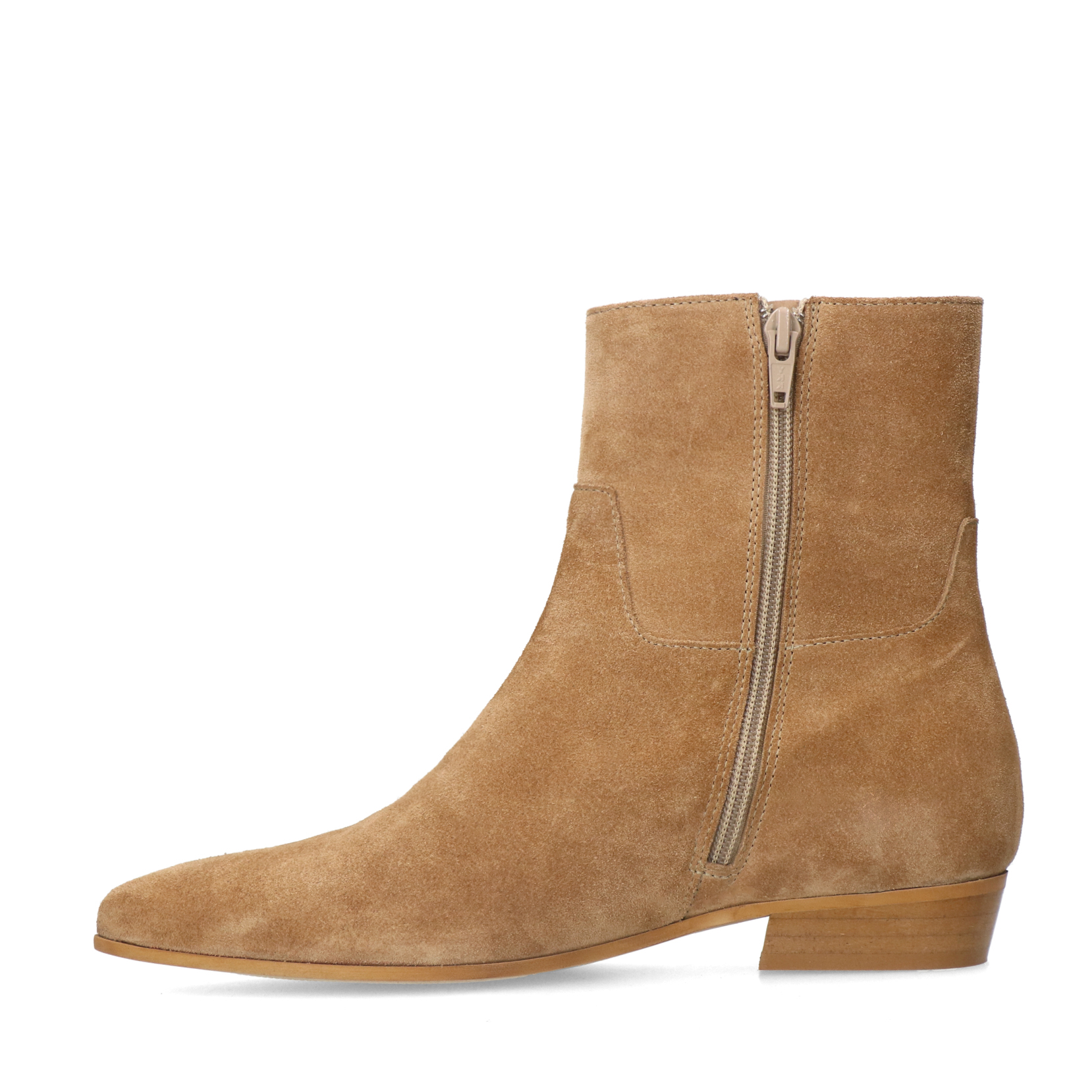 Beige suède chelsea boots