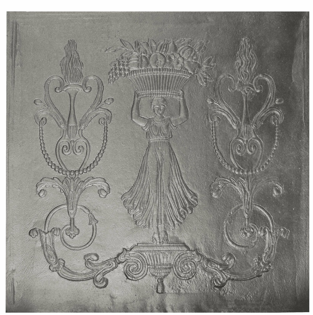 Plaque de cheminée pomone h. 97 cm x l. 97 cm