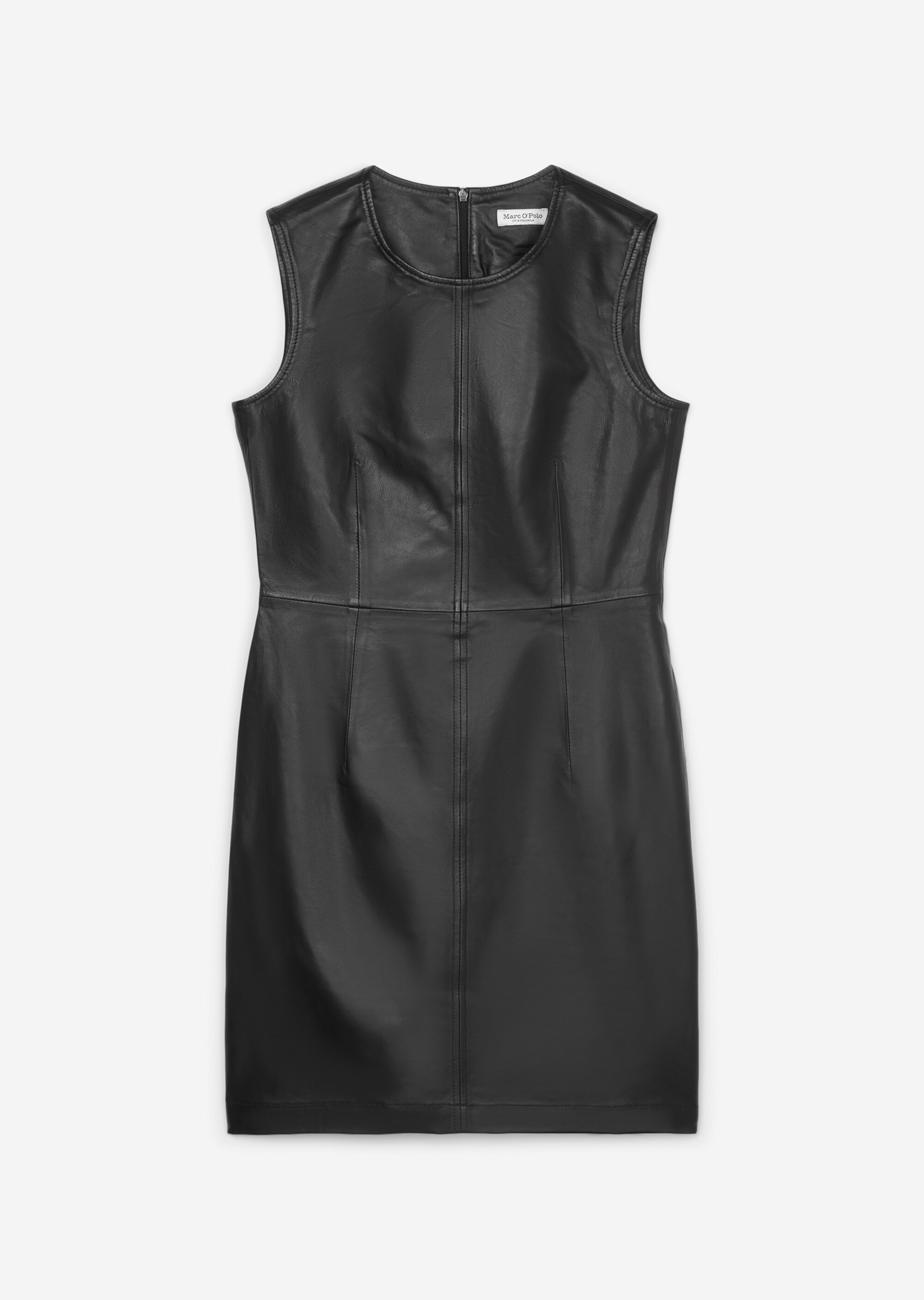 Leder-Etuikleid fittedaus softem Lamm-Nappa