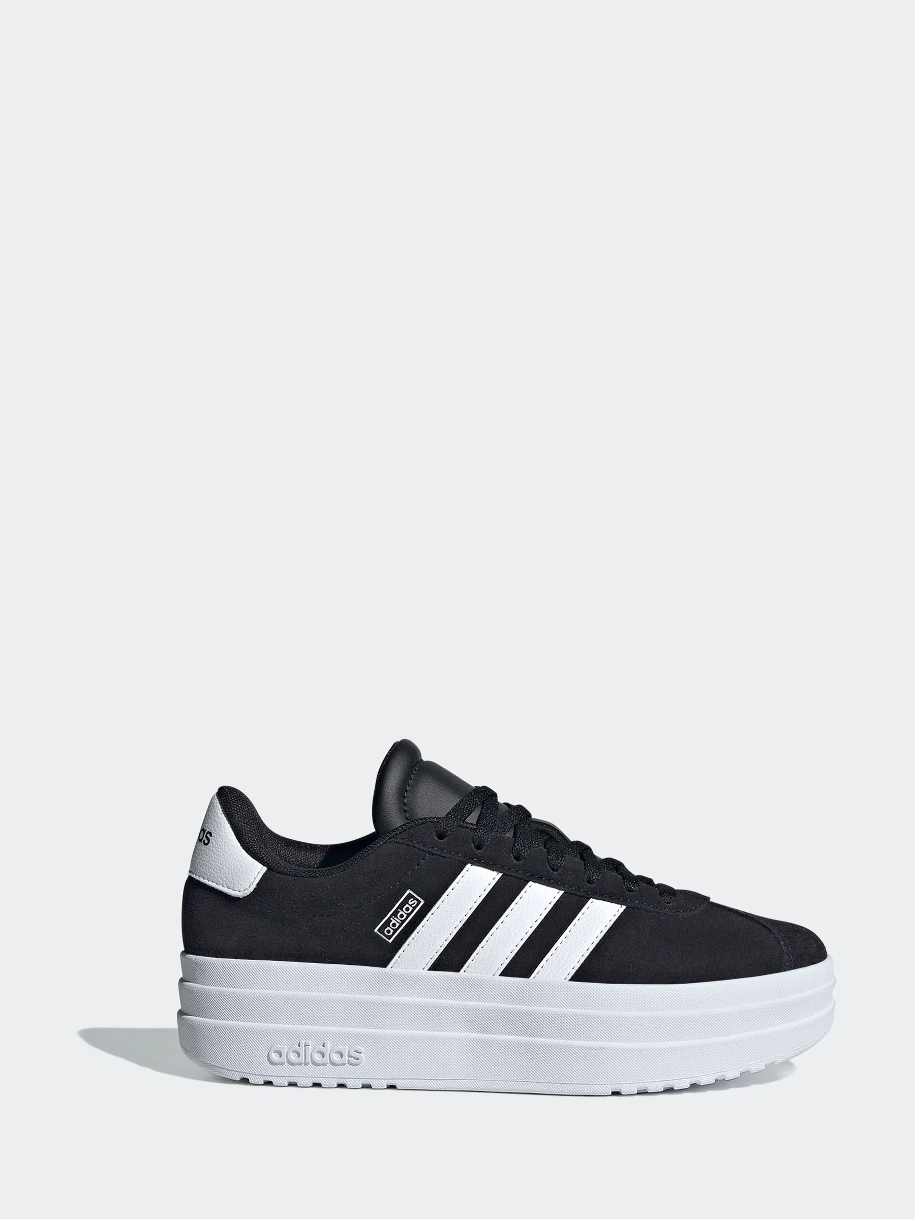 Zwart/wit - adidas VL Court Bold Lace Junior Trainers