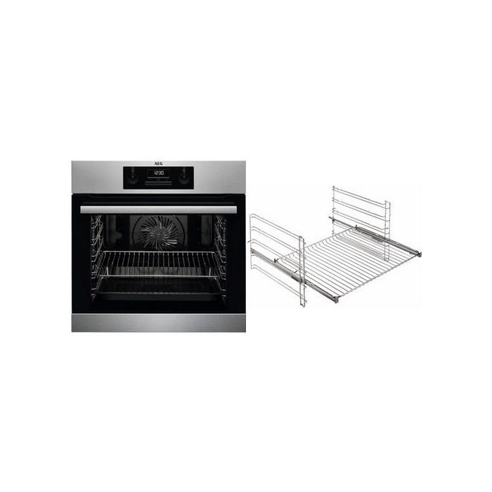 AEG Einbau-Backofen Set mit Vollauszug BFH33101BF