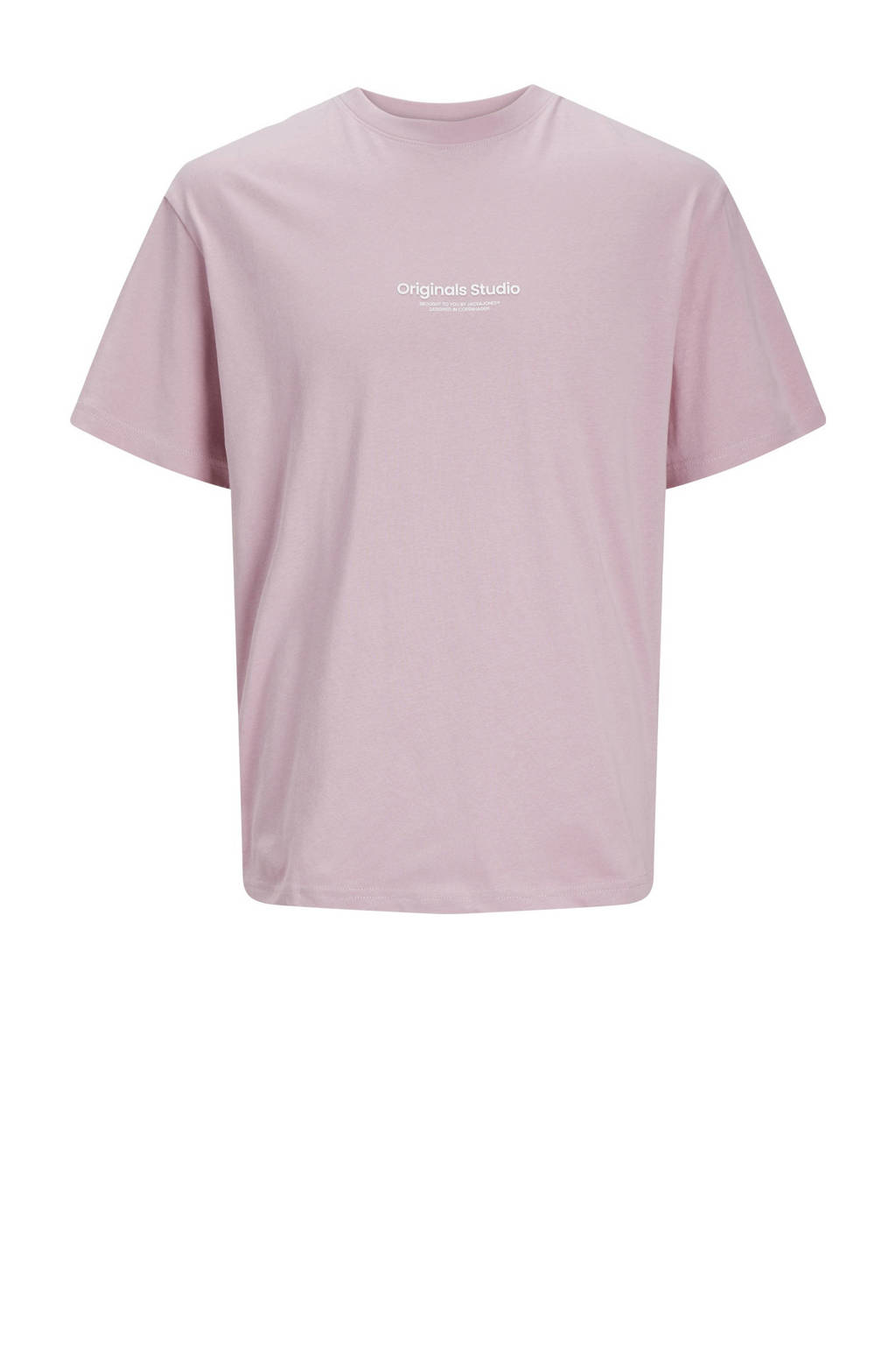 JACK & JONES T-shirt JORVESTERBRO met tekst lichtroze