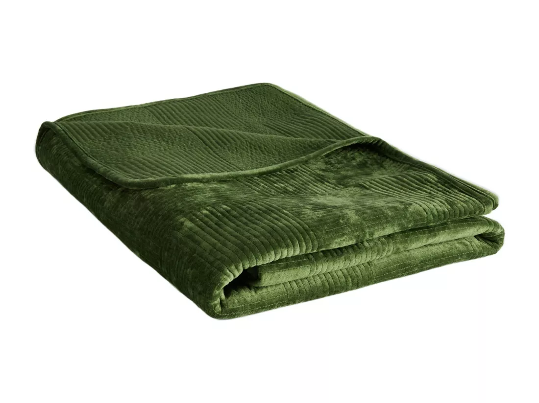 Jeté de lit Quadron Vert Foncé Polyester 200x220