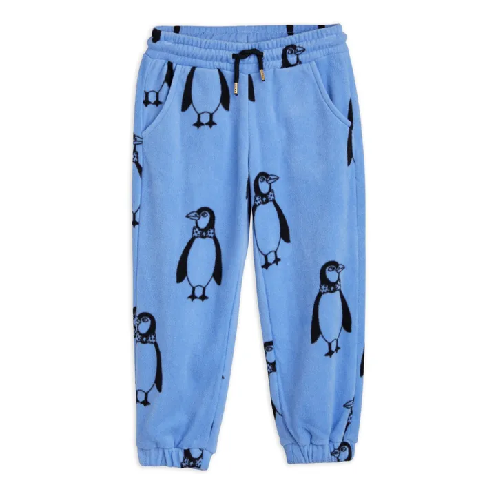 Mini Rodini Jogger Polaire Polyester Recyclé Pingouin | Bleu