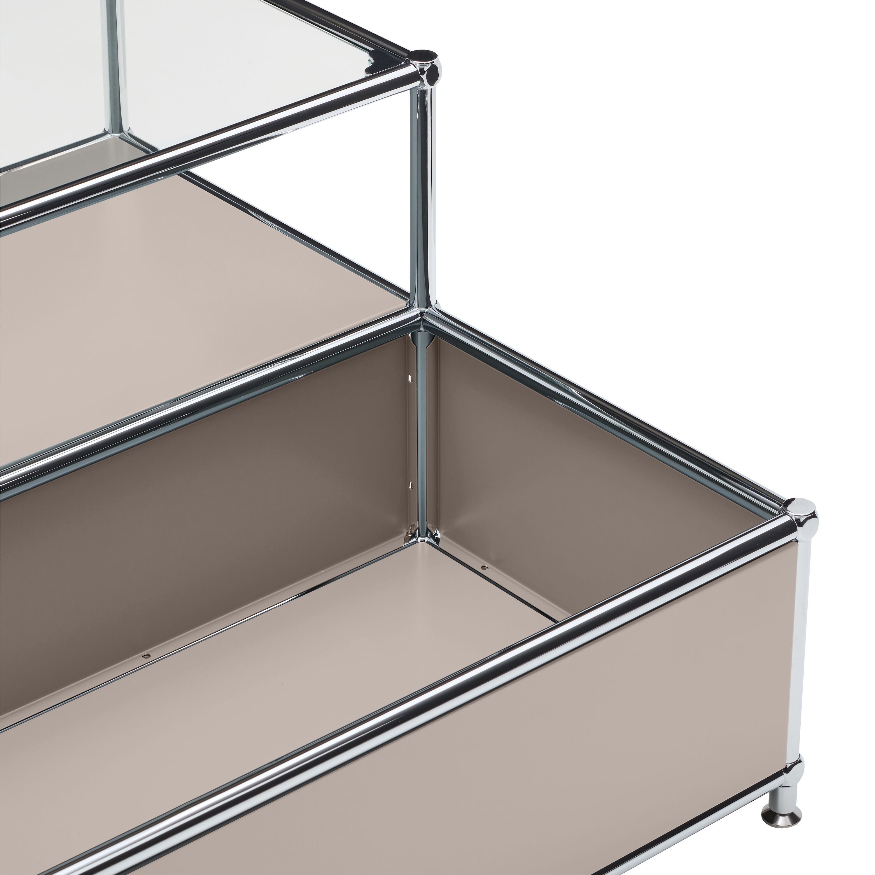 FLEXCUBE Salontisch - Taupe / B: 152.5 cm x T: 77.5 cm x H: 43.5 cm