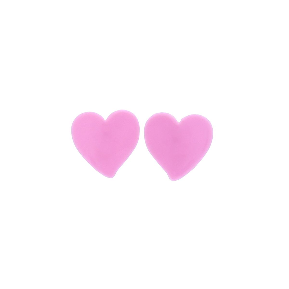 Boucles d'oreilles cœur rose Roodoudou