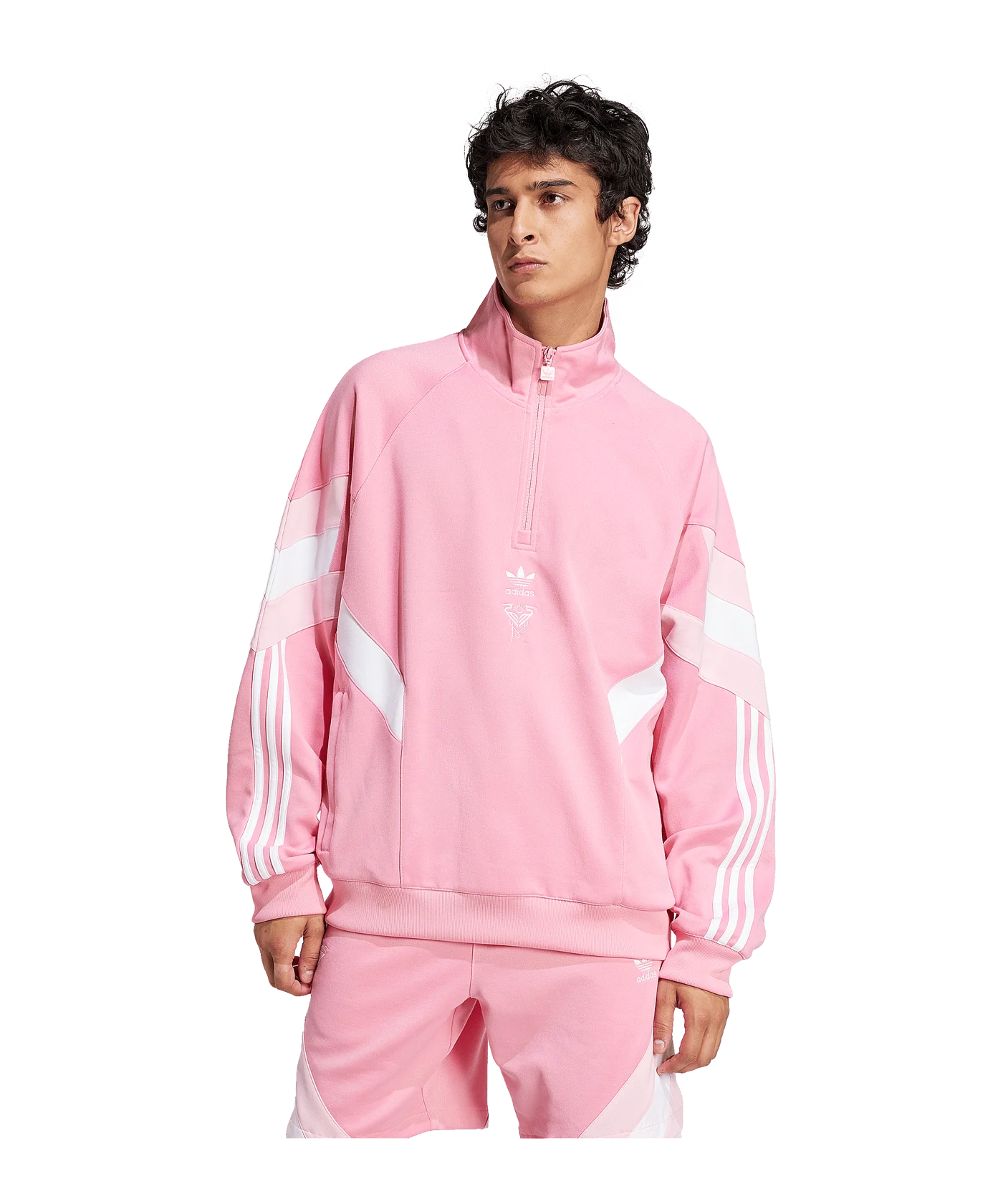 adidas Originals Inter Miami HalfZip Sweatshirt Pink
